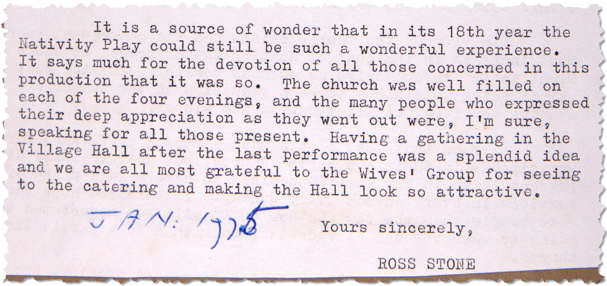 Jan 1975 - Revd Ross Stone,
Vicar of Aldermaston
from Church Archives